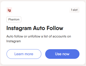 Fonctionnalité d'autofollow Instagram